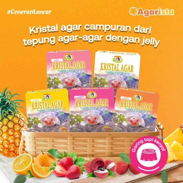 

Kristal Agar-Agar Premium Agarista Agar-Agar Swallow Globe Plus Jelly