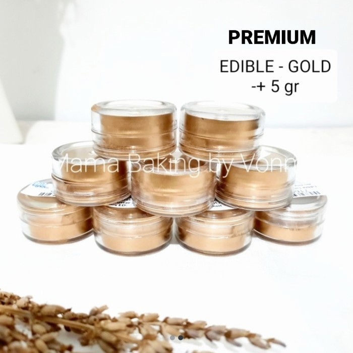 

Edible Gold Luster Lustre Duster Dust Gold Powder Topping Bubuk Emas