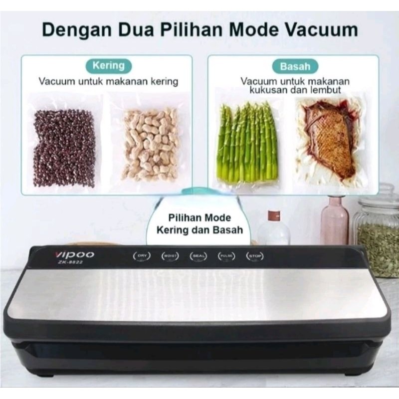 vacuum sealer makanan/mesin press plastik vacum vipoo termurah