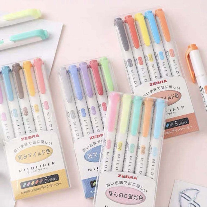 

Ready Zebra Mildliner Set 5 Warna