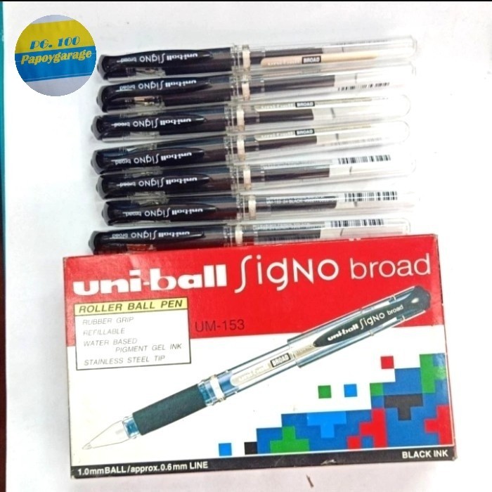 

Ready Pulpen Uniball Signo Broad UM-153 hitam (Lusin)