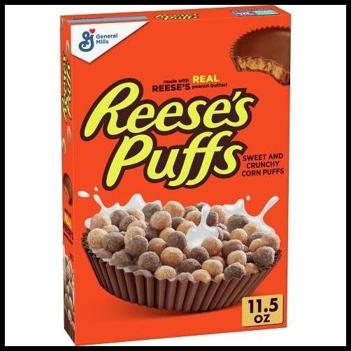 

Gm Reeses Puffs Peanut Butter Cereal - Sereal Reese'S Import Sarapan