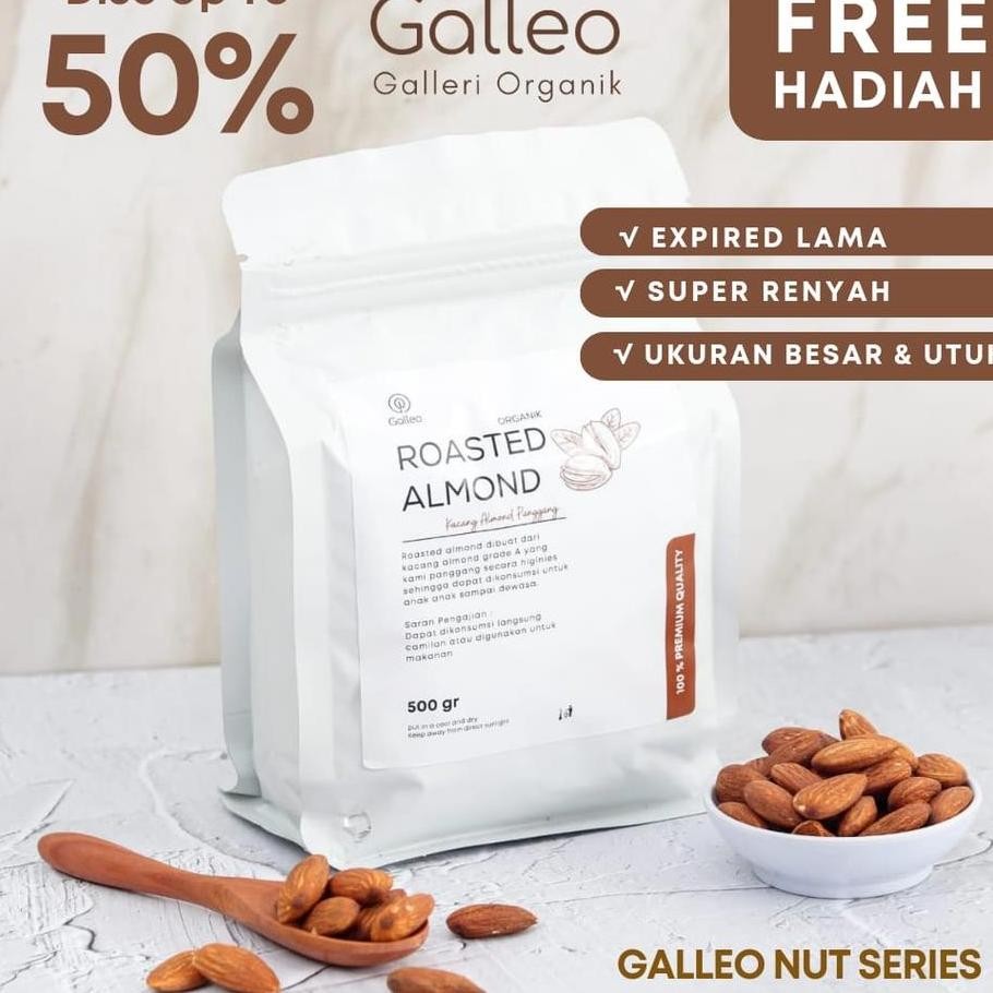 

Kacang Almond Panggang 500 Gr / Roasted Almond Galleo