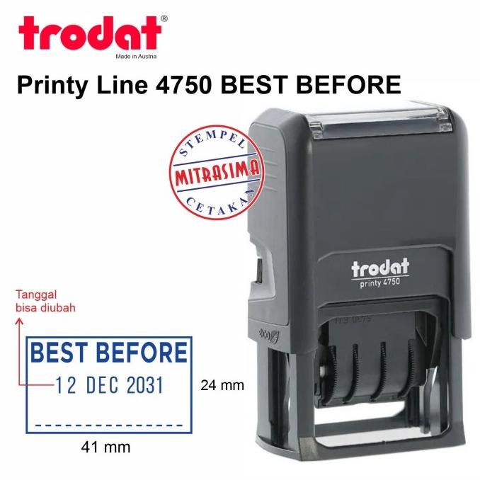 

Stempel Trodat 4750 Best Before Dengan Tanggal Ditengah Tersedia