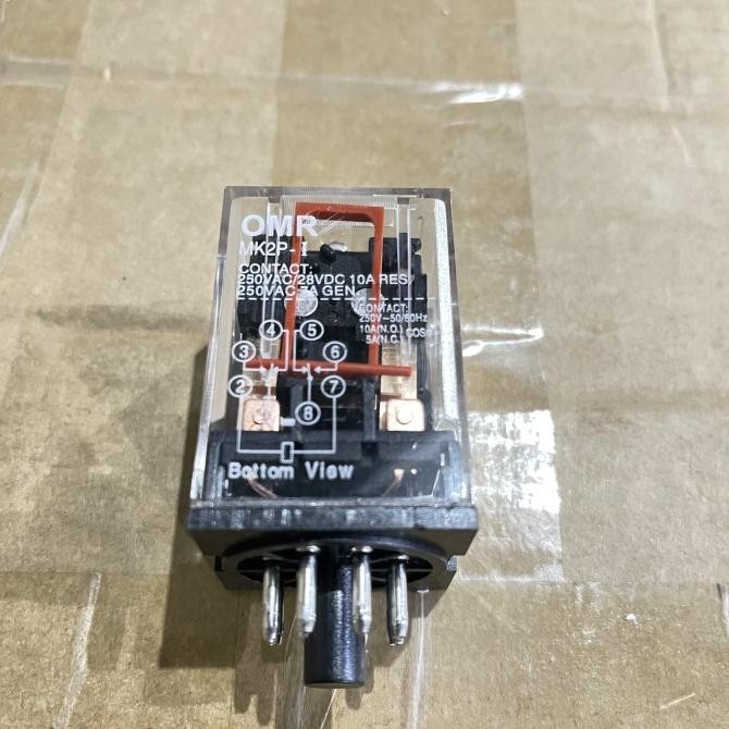 [TGE] Relay Omron 8kaki 8 kaki 8p 8 Pin Socket Bulat AC 220v 220 v