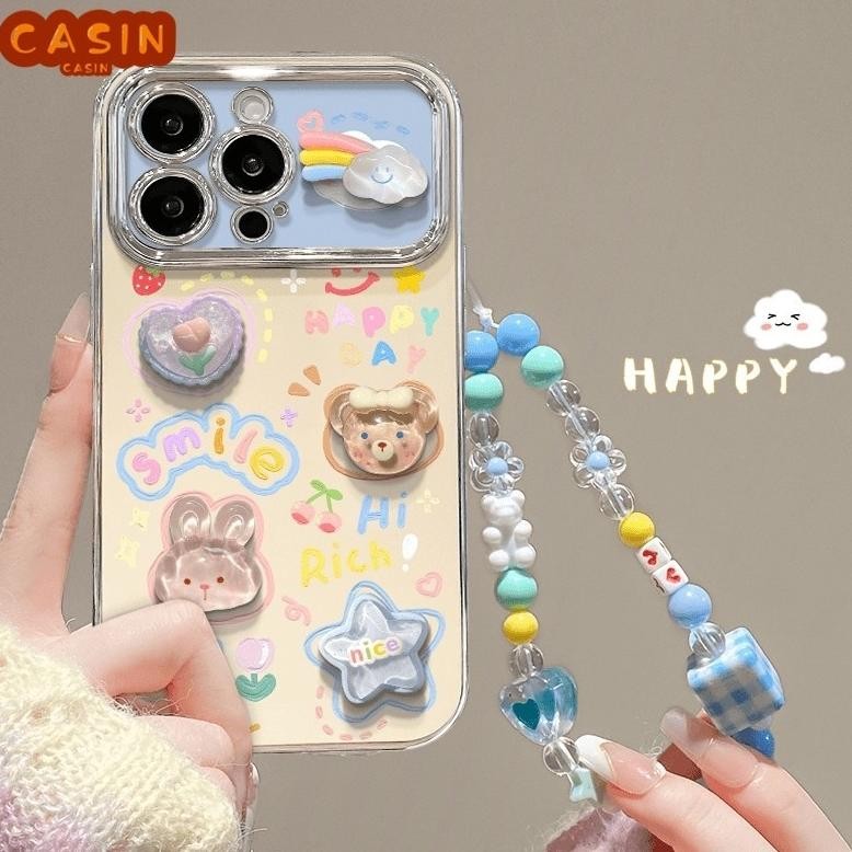 DISKON  Harga termurahTambalan 3D+gelang Casing cocok untuk iPhone 15 14 13 12 11 Pro Max 8+ 7+, coc