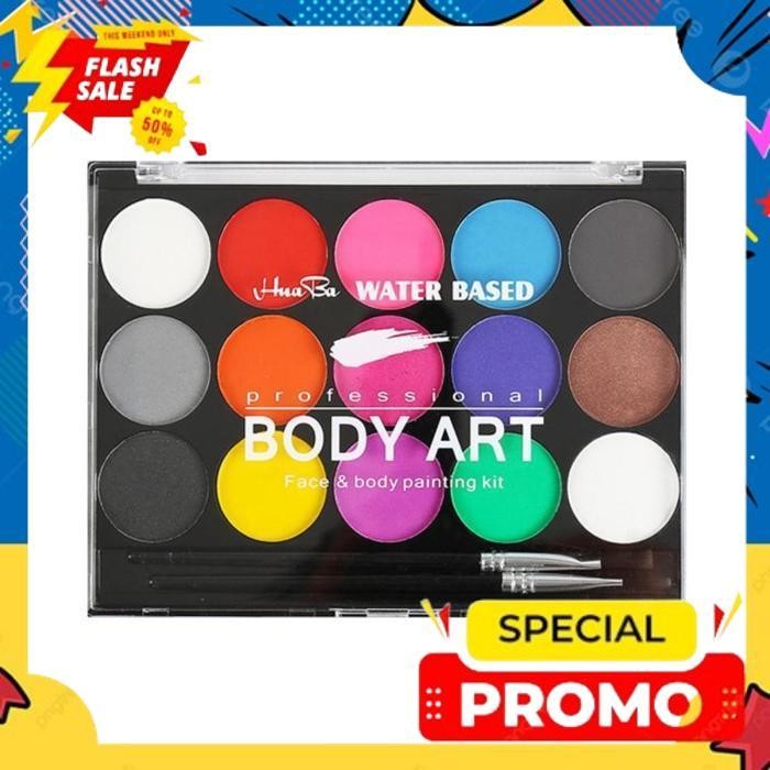 

PROMO FPWC PALET 15 WARNA FACE PAINT WATERCOLOR PAINTING MAKEUP OIL SPECIAL FURUBA