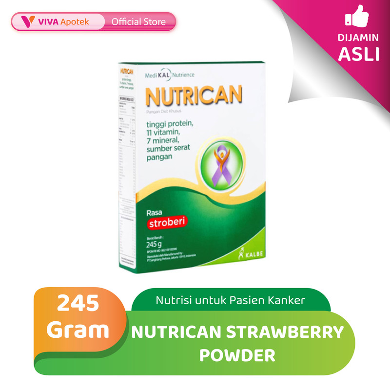 

Nutrican Strawberry Powder Nutrisi untuk Pasien Kanker (245 Gram)