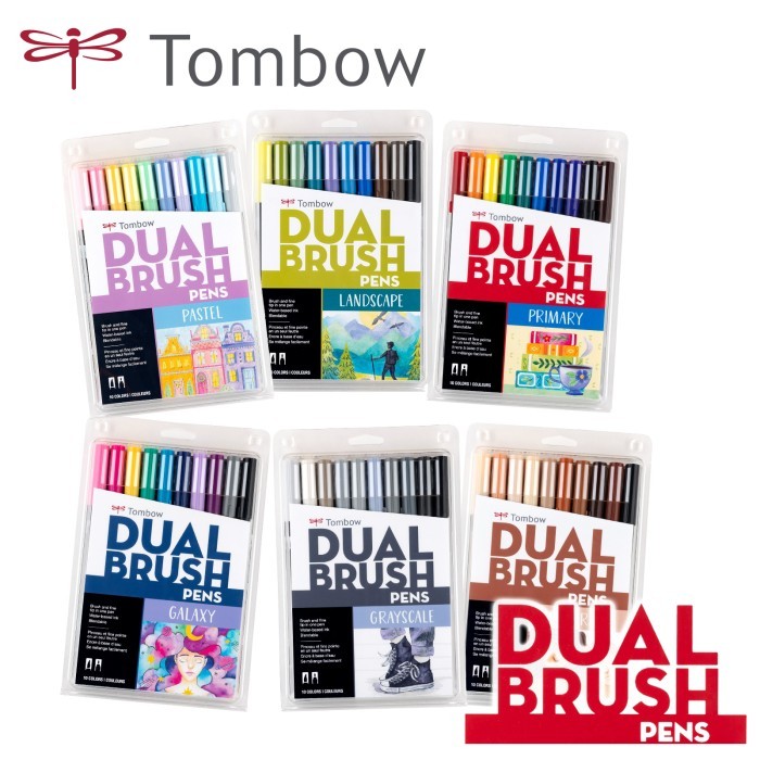 

Ba Tombow Dual Brush Pen Art Marker Set 10 Water Based Ink