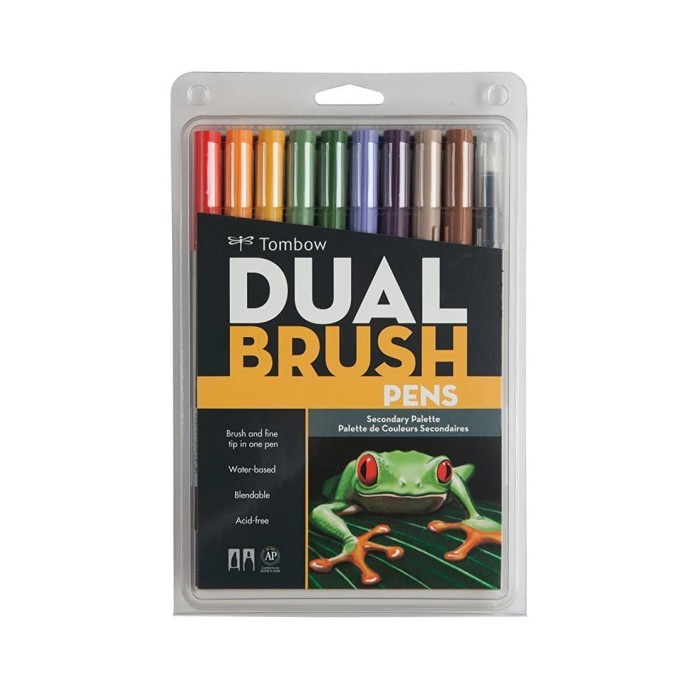 

Ba Tombow Dual Brush Pen Set 10 Colors Secondary Palette Murah Hemat