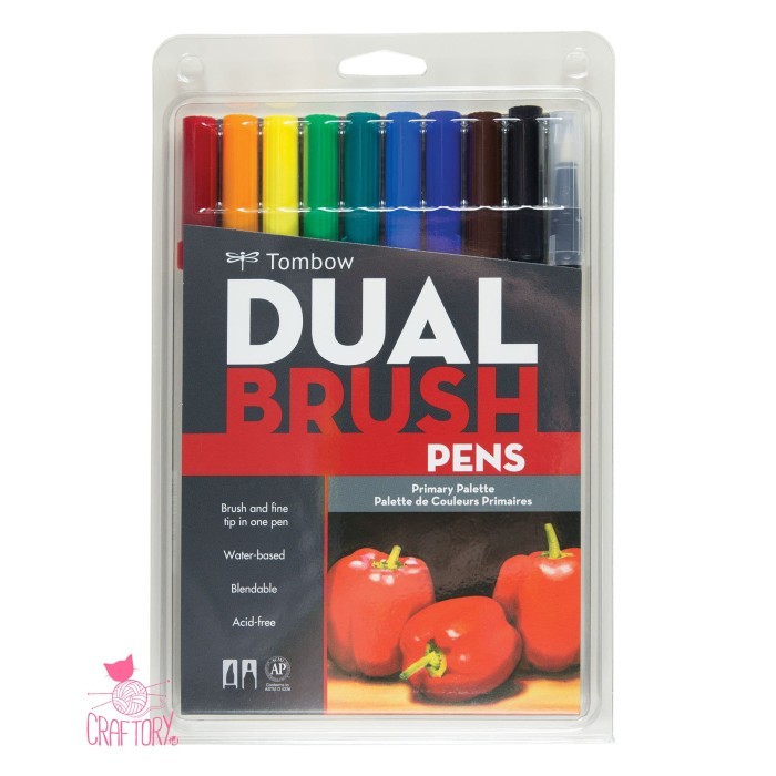 

Ba Tombow Dual Brush Pen Set 10 - Primary Palette