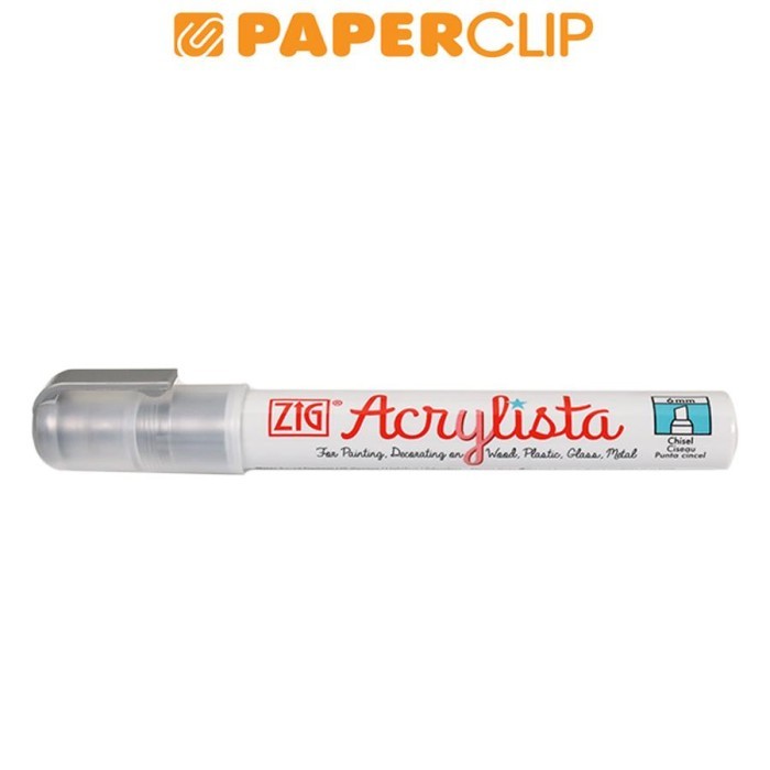 

Ba Pen Brush Zig Kuretake Acrylista Chisel 6Mm Pac-50 102 Metallic Silver