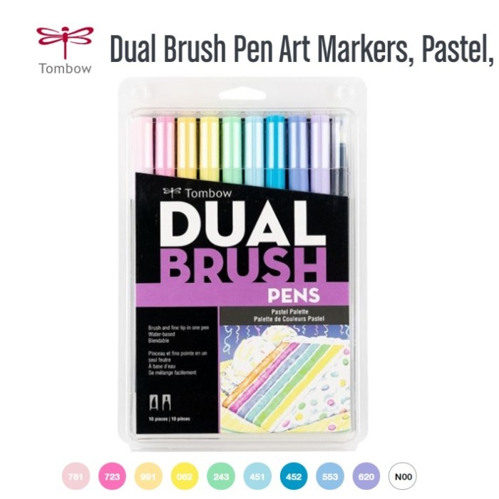 

Ba Tombow - Abt Dual Brush Pen Art Markers - Abt Pastel Pallete