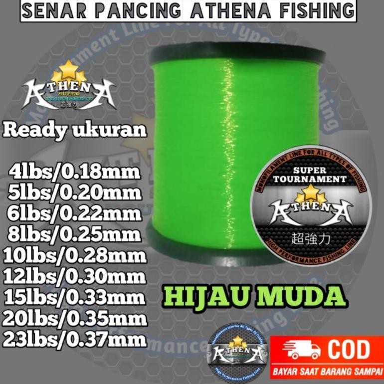 Kekinian Senar Pancing Kecil Kuat Warna Gold, Hijau Lumut, Hijau Muda, Kuning Stabilo Dan Banyak Pil