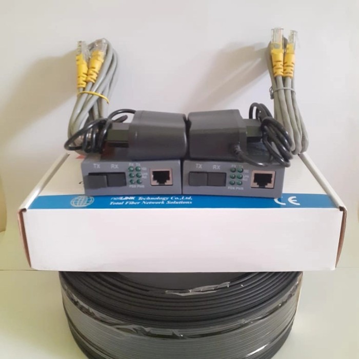 Htb Netlink 3100 Converter Ab 1Pair Dan Kabel Fo Precon Dropcore 40 M