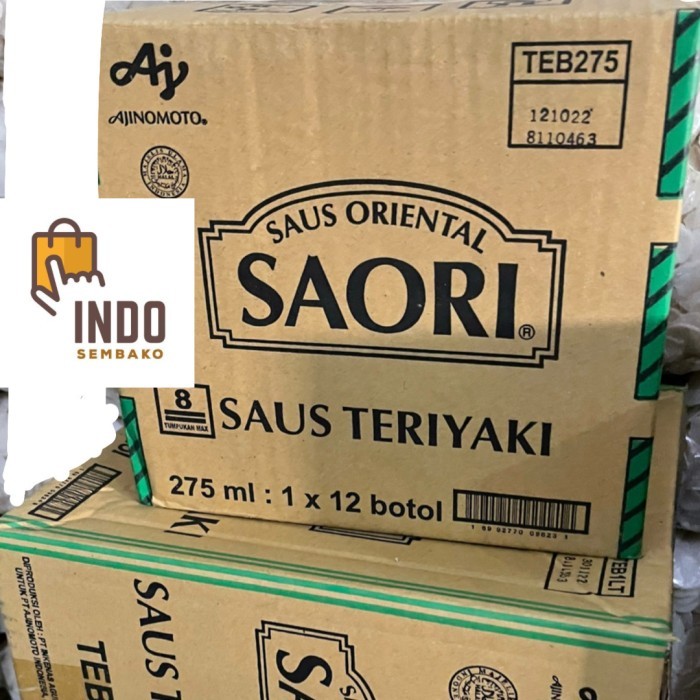 

Dijual!!! Saori Saos Teriyaki 275 Ml Dus Isi 12 Botol / Saori Saus Teriyaki Dus