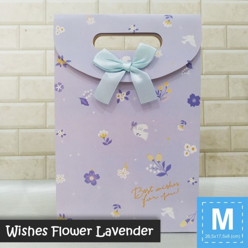 

Paper Bag Pita Motif Ukuran M / Tas Kertas Kado - WISHES FLOWER MIX