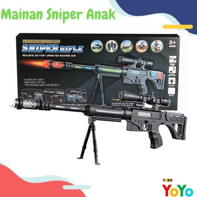 Promo Tokoyoyo Mainan Anak Laki Laki Tembak Tembakan Sniper Gun Ada Lampu Laser Kado Anak 2 3 4 5 6 