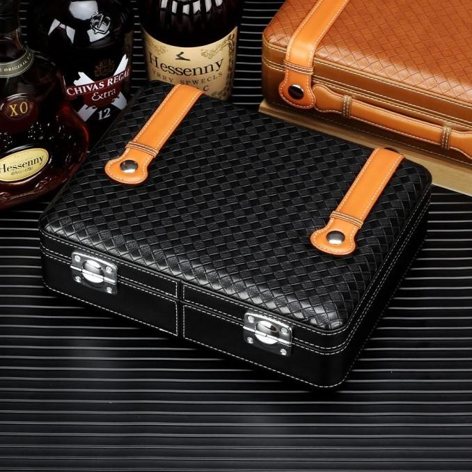 Humidor Portable Humidor Kayu Cedar Humidifier Xifei - Hitam Special Pekan Promo