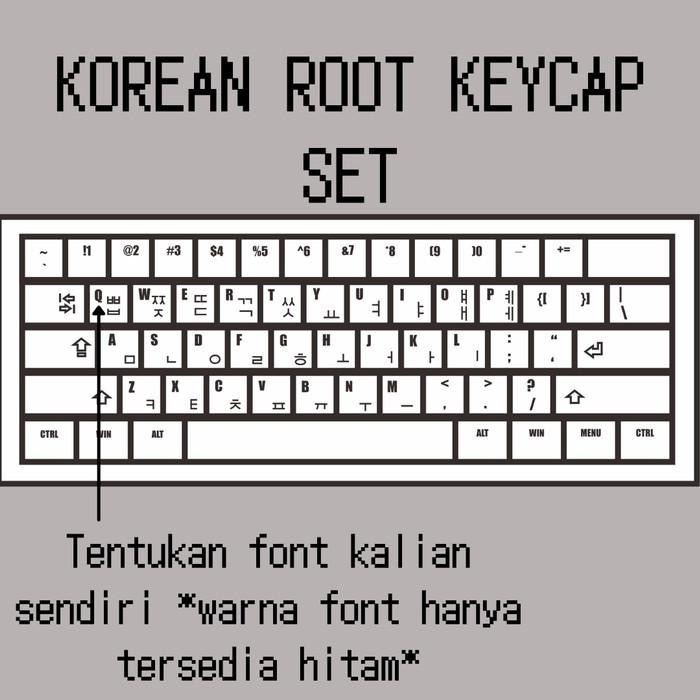 Keykraft Keycaps Korean ( Hangul ) Keycap Set (60%)