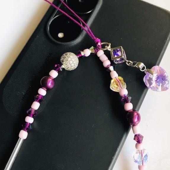 Charm Bandul Tali Strap Gantungan Hp Hand Phone Swarovski