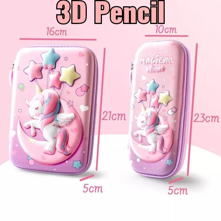 

ORIGINAL 3D Tempat Pensil Anak Sekolah Timbul Motif Lucu Unik Kotak Pensil Risleting Alat Tulis Anak Cewek Cowok Import an-139