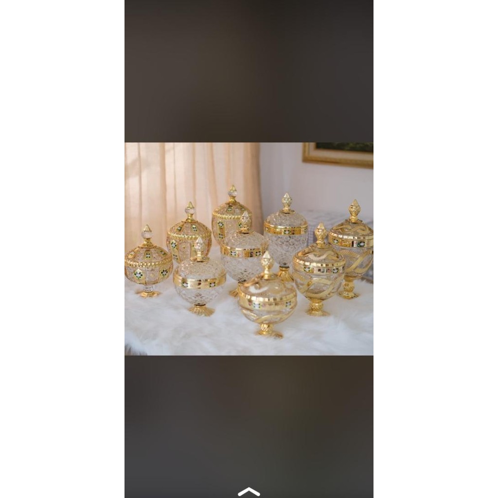 Set Toples Kristal / Toples Kue / Toples Kue Lebaran 1 Set 3 Pcs S M L