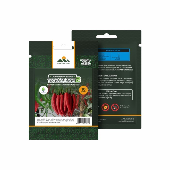 BENIH CABE BESAR TANJUNG 10 GRAM BERSERTIFIKAT TJAP BUKITMAS