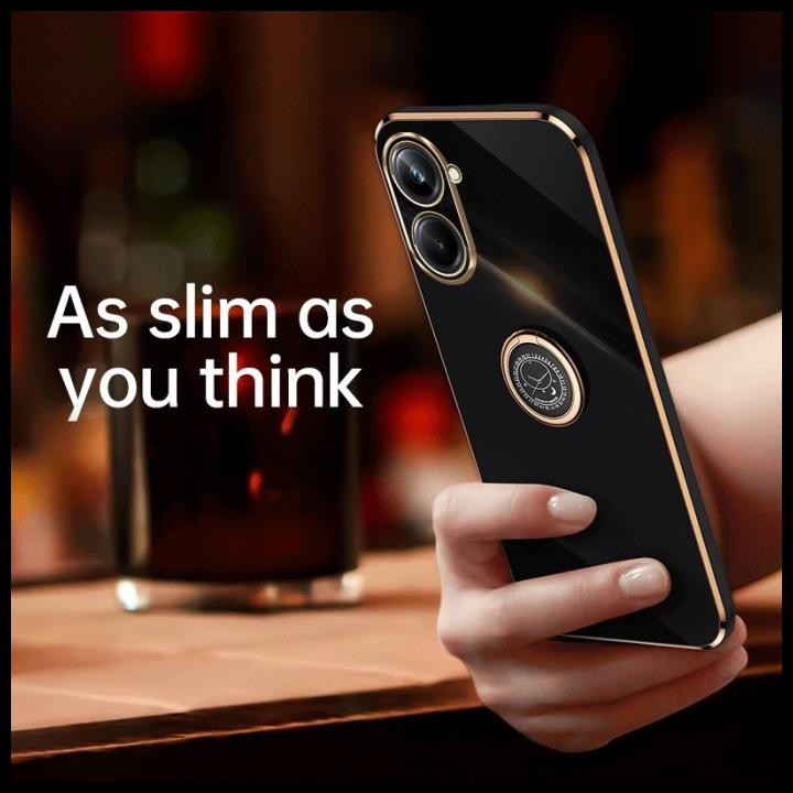 Case Realme 10 Pro Plus Motif Ring Tali Lanyard Crome Silikon Soft Hp