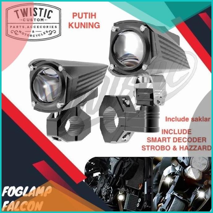 Lampu Tembak Laser Foglamp Strobo Hazzard LED Falcon Motor 2 Warna 14
