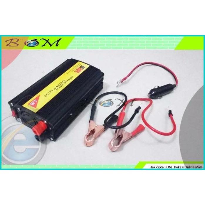 power inverter dc 12 v to ke ac 220v aki mobil ke listrik 500w watt 1
