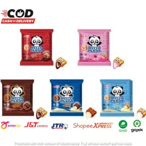 

( HOKKY) HELLO PANDA 10 GR MILK COKLAT STRAWBERRY COOKIES AND CREAM DOUBLE CHOCO SUSU SNACK MAKANAN RINGAN HALAL