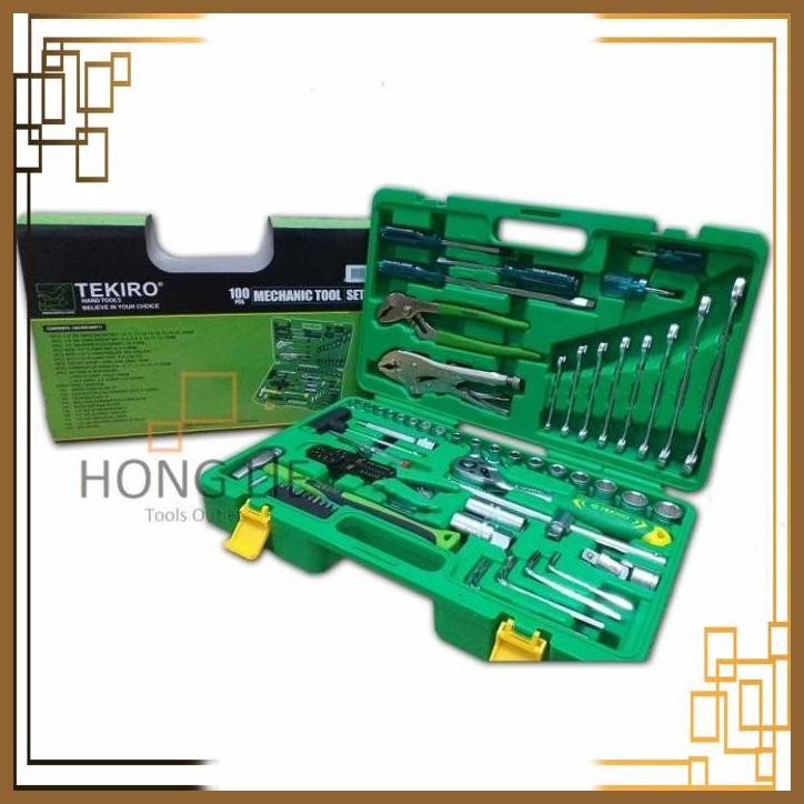 [HLT] TEKIRO MECHANIC TOOLS SET 100 PCS 100PCS / TOOL KIT MEKANIK