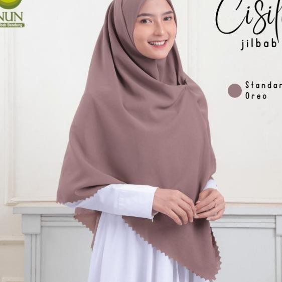 Jilbab Cisilia Nun Jilbab / Segiempat Instan Kancing Non Pet /