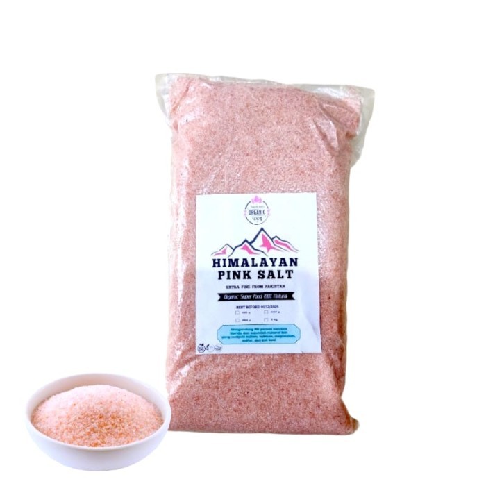 

Garam Himalaya Pink Organik 1 Kg Kemasan Vacum Anti Pecah - Adelineez