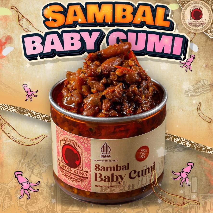 

Dapoer Kuno - Sambal Baby Cumi 150gr