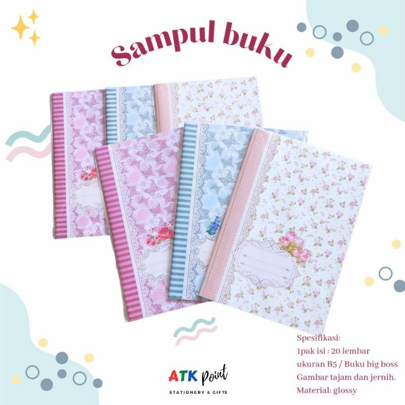 

ATK-POINT SIMPATY Book Cover Sampul buku aesthetic Boxy/B5 Bigboss [1pack~20 lembar]