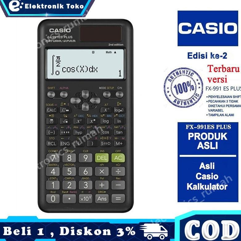 

Terlaris Kalkulator Scientific Casio Ilmiah Fx-991Ex/991Es-Plus Kalkulator Casio Scientific Calculator Casio Scientific Casio Fx-991Es Plus2 - Kalkulator Sekolah/Kuliah - Scientific/Saintifik - 417 Fungsi HotSale