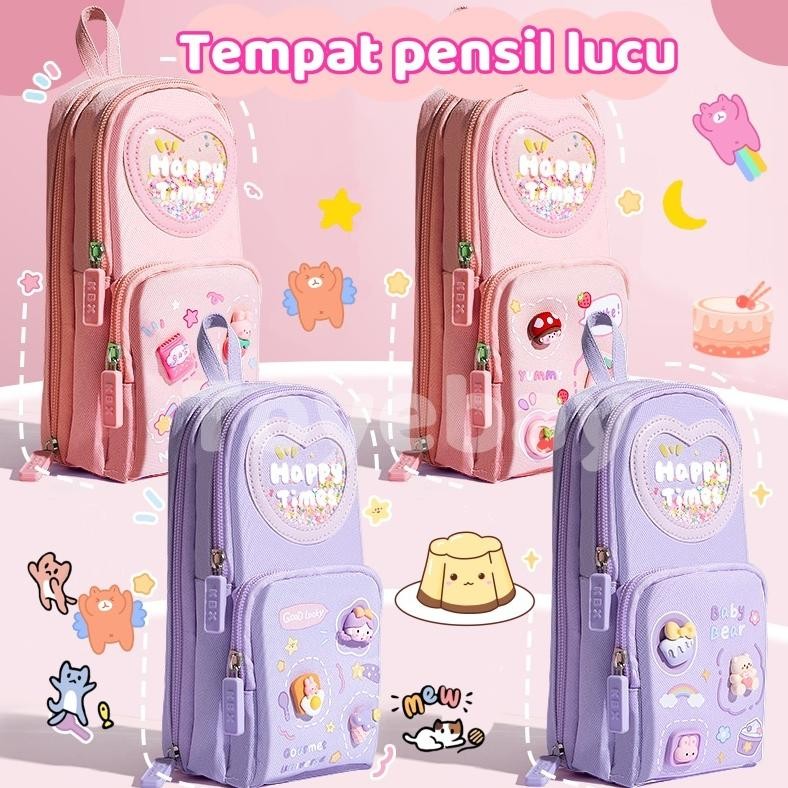 

Original [Ready]Tempat Pensil Lucu Tiga Dimensi/Pencil Case Hiasan Glitter Karakter 3D Model Tas Terbaru