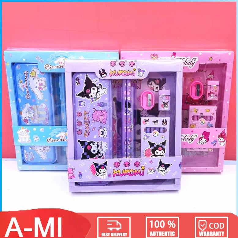 

Original Kotak Pensil Anak Set 7 In 1 Stationery/Sekolah Sanrio Alat Tulis Set Kotak Pensil Terlaris