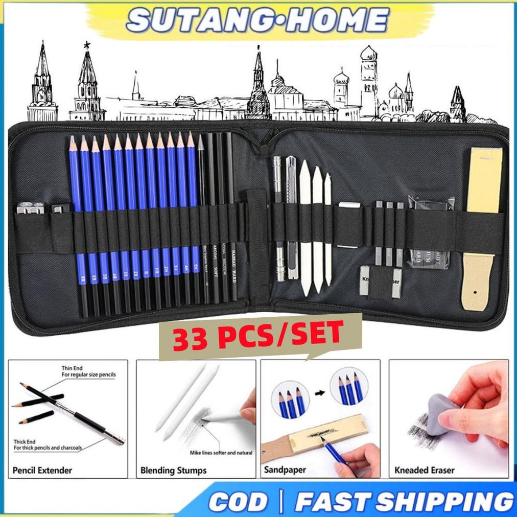 

Kekinian Sutang 33Pcs/35Pcs/Set Sketch Pencil Pisau Penghapus Dan Pensil Gambar Untuk Keperluan Sekolah Pencil Drawing Set Terbaru