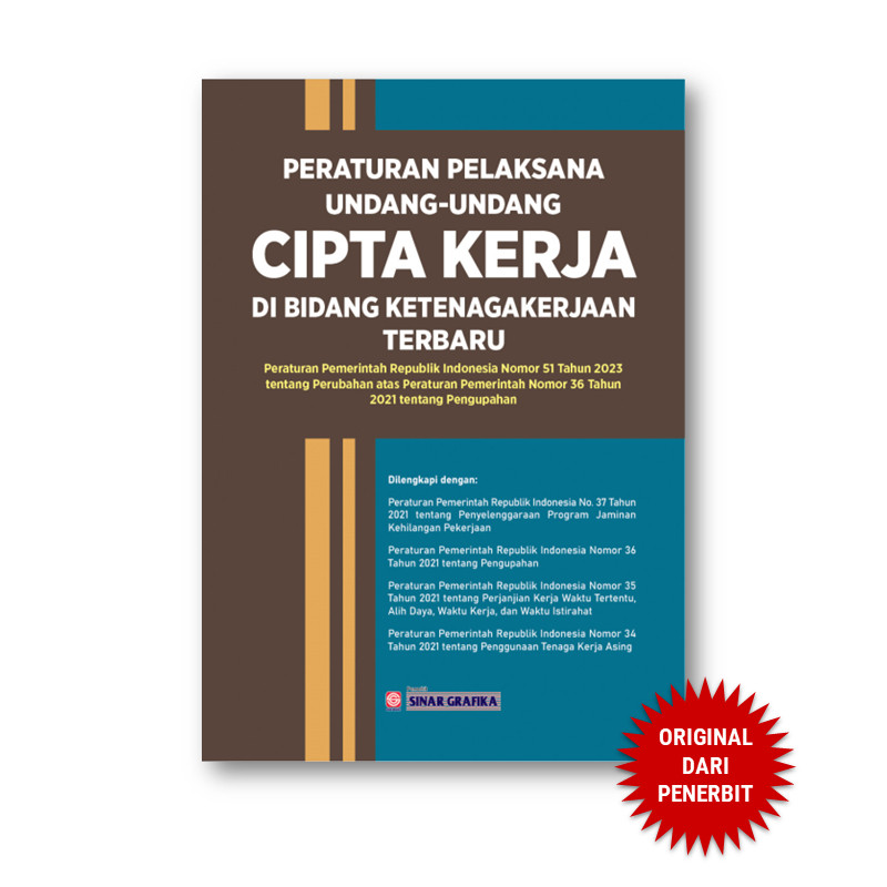 Sinar Grafika - UU Cipta Kerja Ketenagakerjaan - Undang-Undang