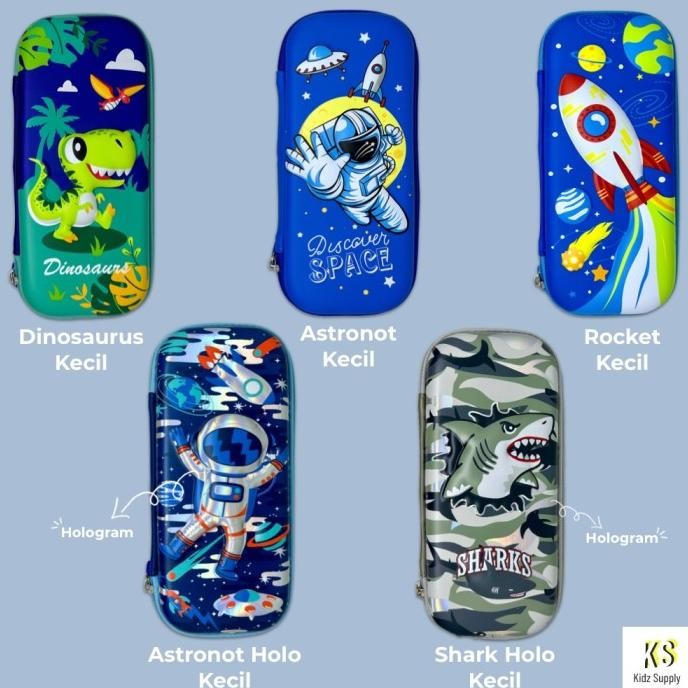 

Tempat Kotak pensil hardcase smiggle anak laki karakter timbul 3D BS