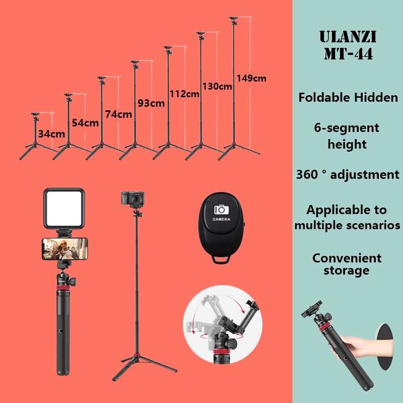 

Ulanzi MT-44 Tripod Ponsel yang Dapat Diperpanjang Tongkat Swafoto Tripod Ponsel Vlog Stand Streaming Langsung Stand Kamera Multifungsi dan Dapat Diperpanjang |bDtwnRYe|