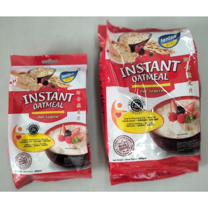 

Tenten Instan Oatmeal 800 Gram Sereal Gandum Makanan Rendah Kalori