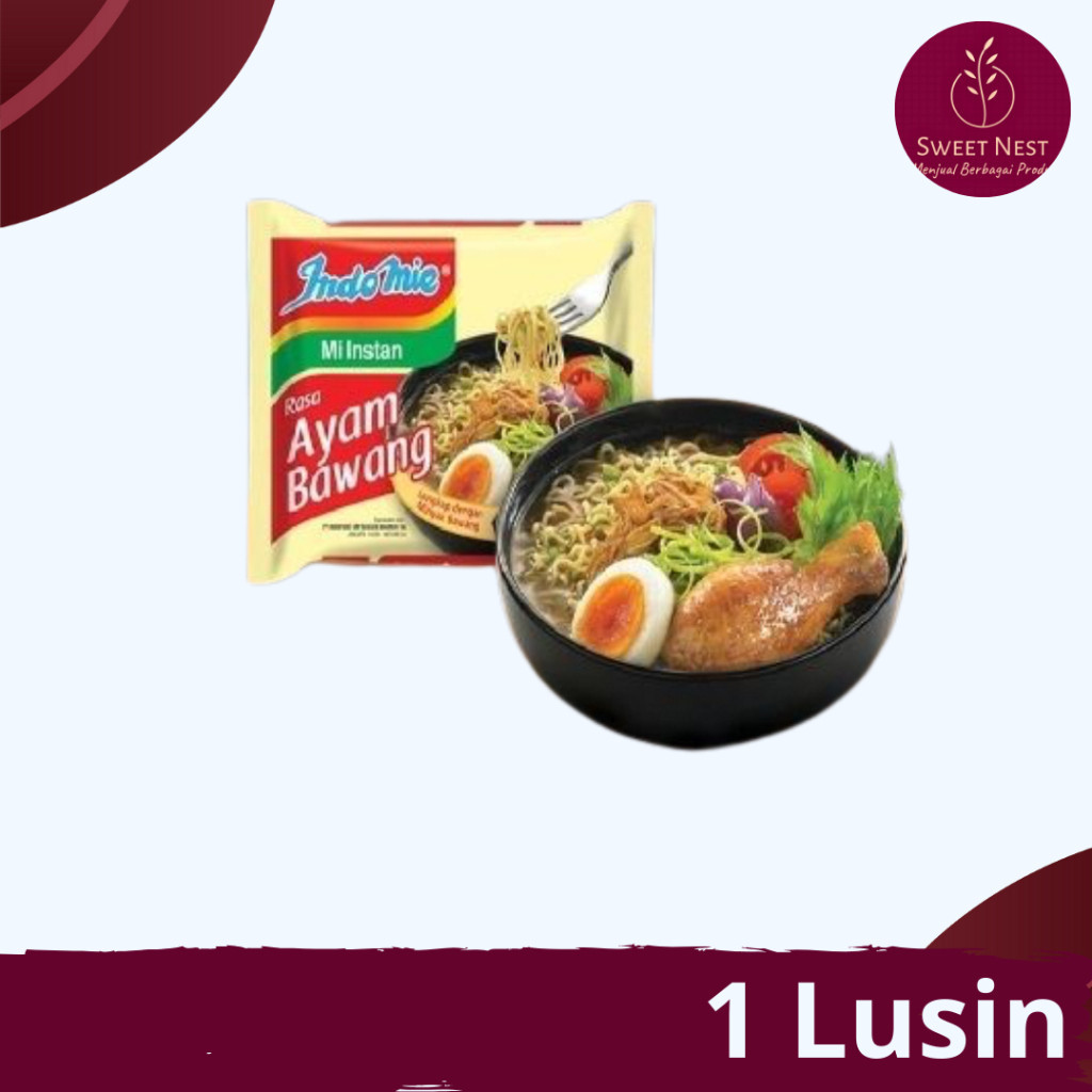 

Indomie Mie Instan Ayam Bawang Satu Lusin - 12 PCS (Bundling)