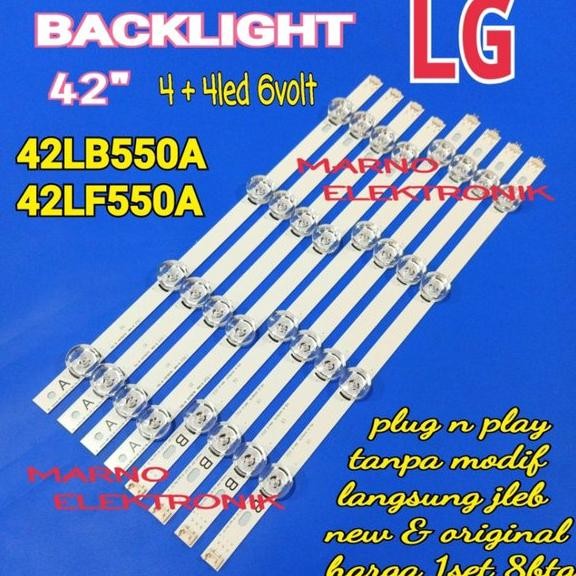 LAMPU BL BACKLIGHT LED TV LG 42IN 42LB550A 42LF550A 42LB 42LF 42LB550 42LF550 8K 6V