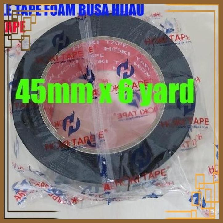 

[WGL] DOUBLE TAPE FOAM BUSA HIJAU 45mm x 6 yard HOKI TAPE lakban selotip