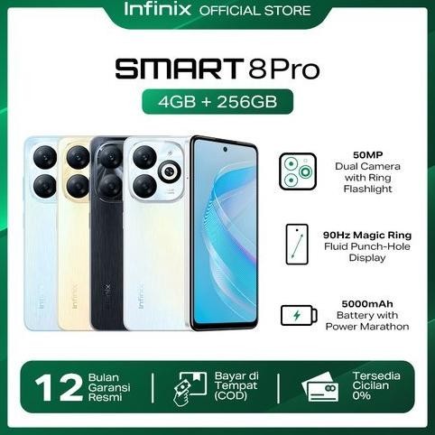 Promo Infinix Smart 8 Pro 4/256Gb- Up To 8Gb Extended Ram - 6.6" 90Hz Puch Hole Display - Helio G36 