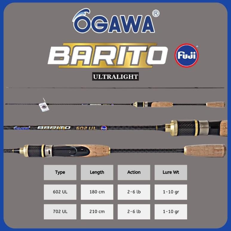 COD Joran Ogawa Barito 602UL 702UL Carbon Solid 180 Ring Full Fuji eq-77